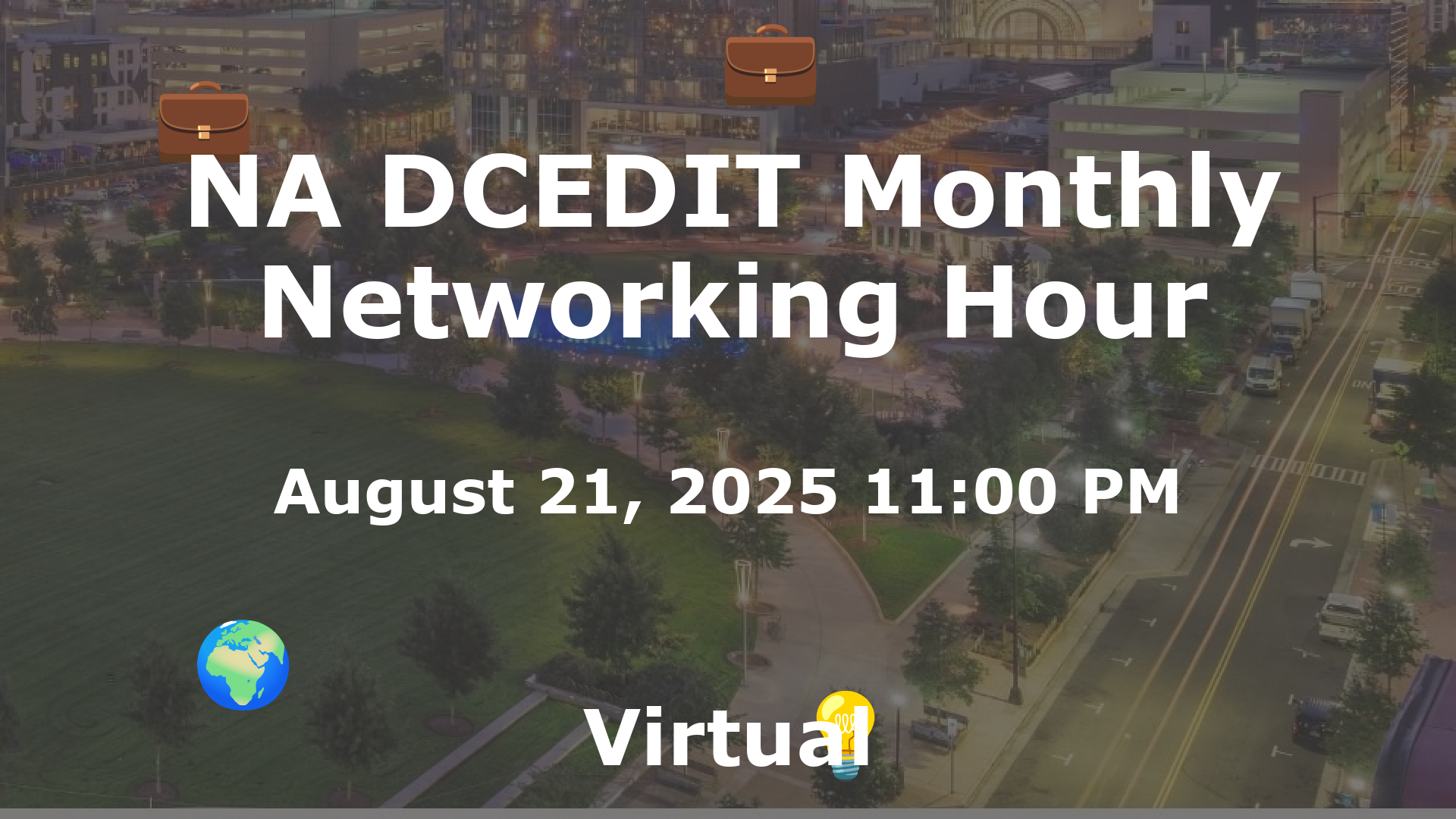 NA DCEDIT Monthly Networking Hour event image